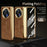 For vivo X Fold3 Pro Phone Case with Tempered Glass Film Electroplating Leather+PC Mobile Cover - Brown - 2