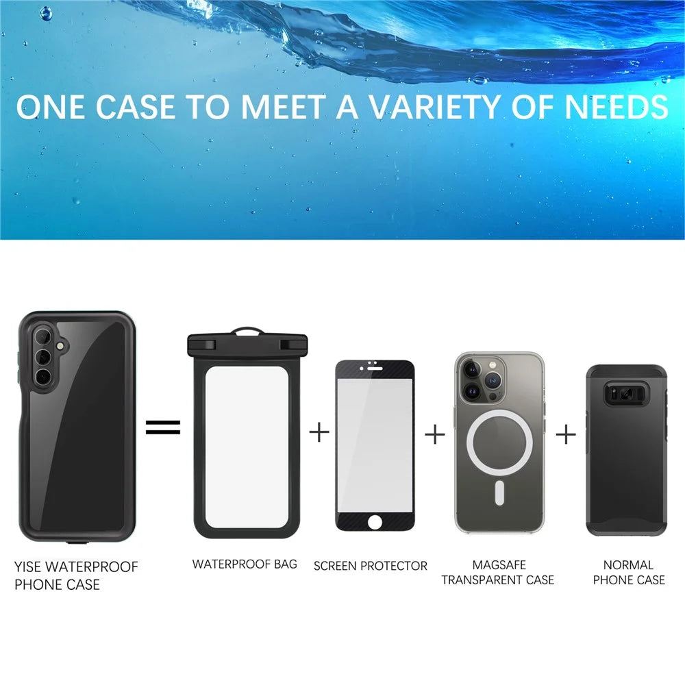 REDPEPPER For Samsung Galaxy A16 5G / 4G Case IP68 Waterproof PC+TPU Phone Cover - Blue - 6