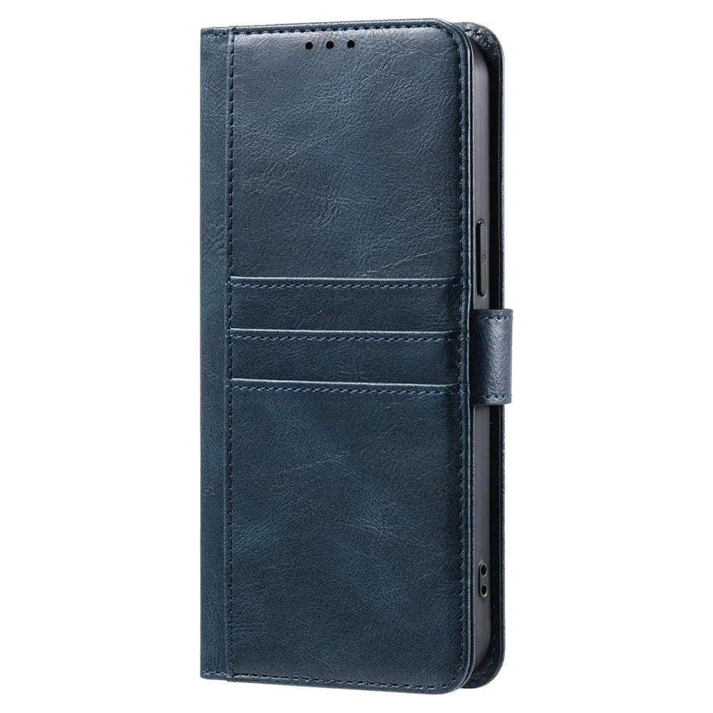 013 Style For Samsung Galaxy A56 5G Case PU Leather Anti-Fall Phone Cover with 6 Card Slots - Blackish Green - 7