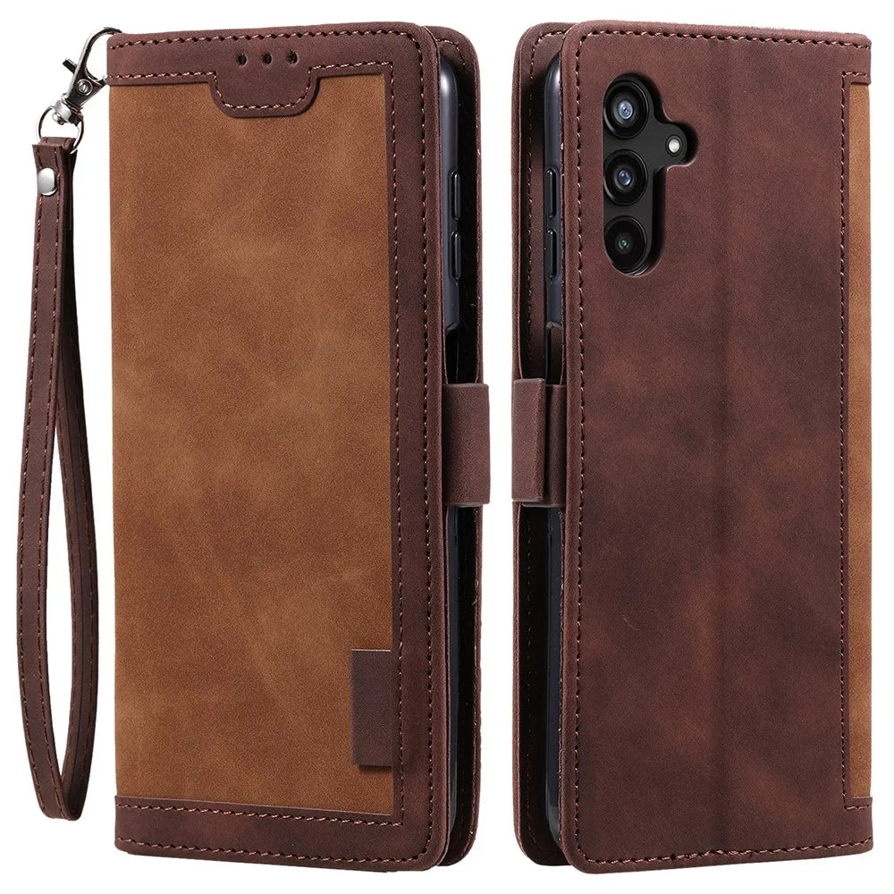 For Samsung Galaxy A56 5G Wallet Case RFID Blocking Stand Leather Phone Cover - Brown - 1
