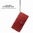 For Samsung Galaxy S25+ Case Leather Phone Case Wallet Stand Cover with Wrist Strap - Red - 3