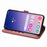 For Samsung Galaxy S25+ Case Leather Phone Case Wallet Stand Cover with Wrist Strap - Red - 7