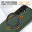 For Samsung Galaxy S24 FE Case with Ring Kickstand Magnetic Case PU Leather Back Cover - Dark Green - 3