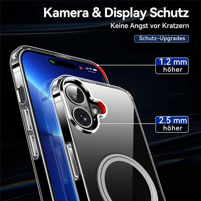 For iPhone 16 Phone Case Compatible with MagSafe TPU+PC Clear Back Cover - 7