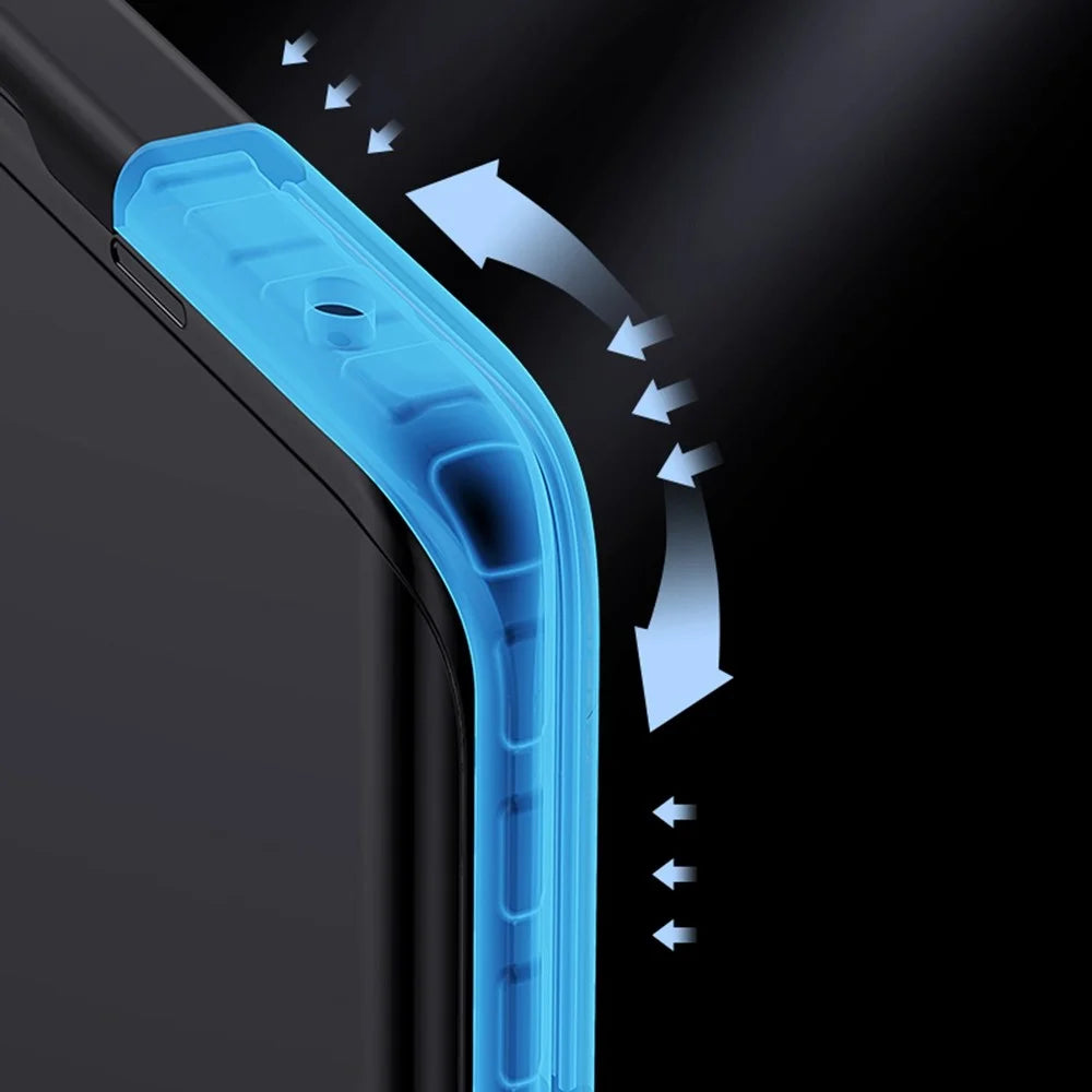 Matte Phone Case for iPhone 14 Pro Max, Soft TPU + Hard PC Phone Cover with Hidden Kickstand - Blue - 2