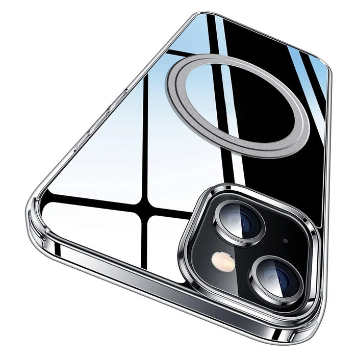 For iPhone 13 Phone Case Compatible with MagSafe TPU+PC Clear Back Cover - 1