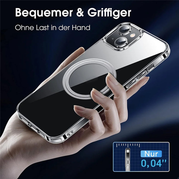 For iPhone 13 Phone Case Compatible with MagSafe TPU+PC Clear Back Cover - 2