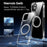 For iPhone 13 Phone Case Compatible with MagSafe TPU+PC Clear Back Cover - 3