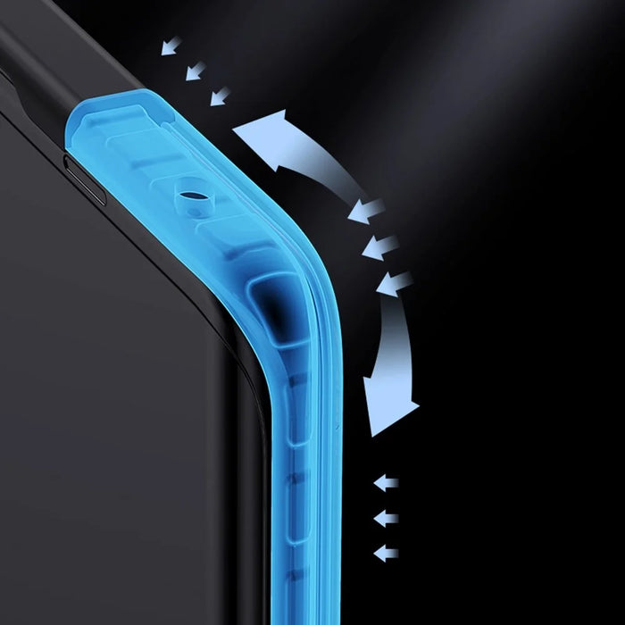 For iPhone 14 Drop-proof Slim Matte Phone Case Soft TPU + Hard PC Protective Cell Phone Cover with Hidden Kickstand - Black - 4