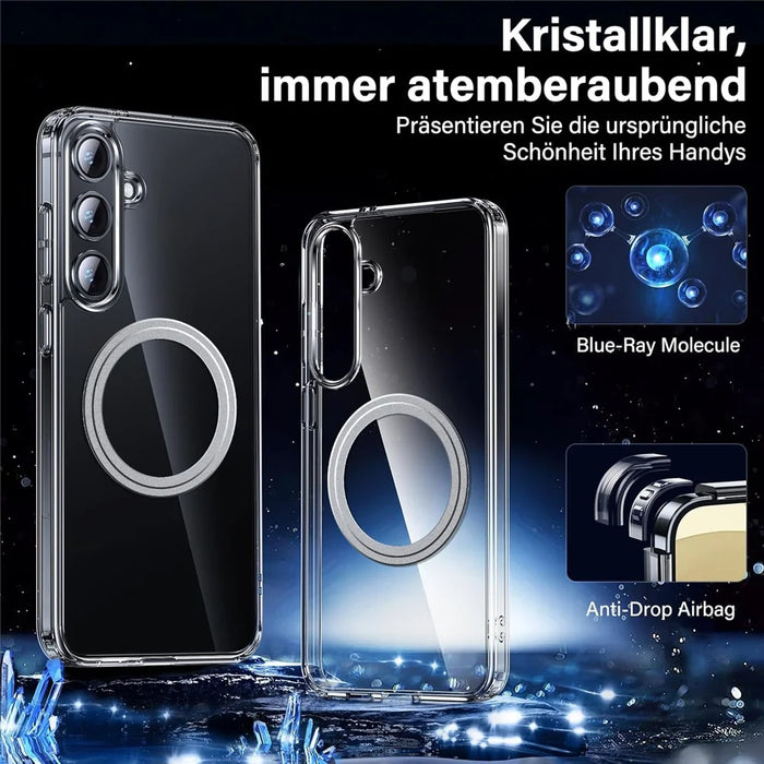 For Samsung Galaxy S23 FE Phone Magnetic Case TPU+PC Clear Back Cover - 2