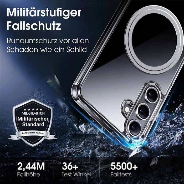 For Samsung Galaxy S23 FE Phone Magnetic Case TPU+PC Clear Back Cover - 7