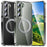 For Samsung Galaxy S23 Phone Magnetic Case TPU+PC Clear Back Cover - 1