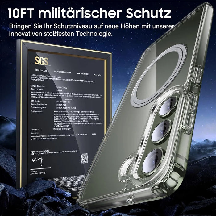 For Samsung Galaxy S23 Phone Magnetic Case TPU+PC Clear Back Cover - 5