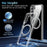 For Samsung Galaxy S22 5G Phone Magnetic Case TPU+PC Clear Back Cover - 2