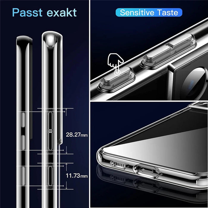 For Samsung Galaxy S22 5G Phone Magnetic Case TPU+PC Clear Back Cover - 3