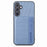 For Samsung Galaxy S25 Case RFID Blocking Carbon Fiber Leather Phone Back Cover with Card Holder - Blue - 1