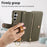 For Samsung Galaxy S25+ Case RFID Blocking Zipper Wallet PU Leather Mobile Cover - Green - 5