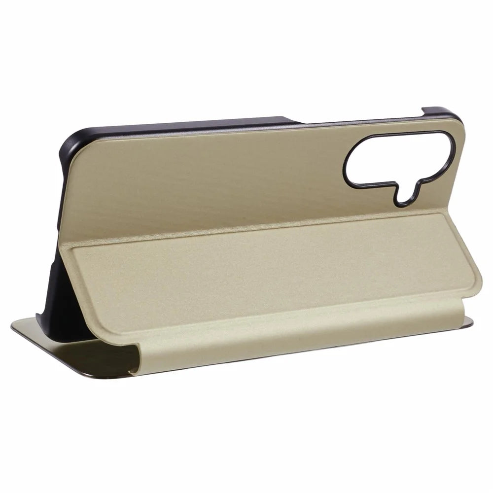 For Samsung Galaxy A36 5G Flip Leather Cover with Stand Full Body Protective Phone Case - Gold - 3