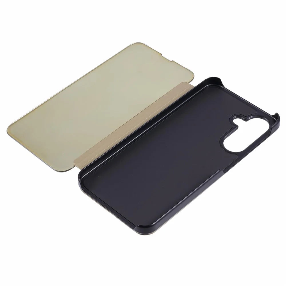 For Samsung Galaxy A36 5G Flip Leather Cover with Stand Full Body Protective Phone Case - Gold - 4