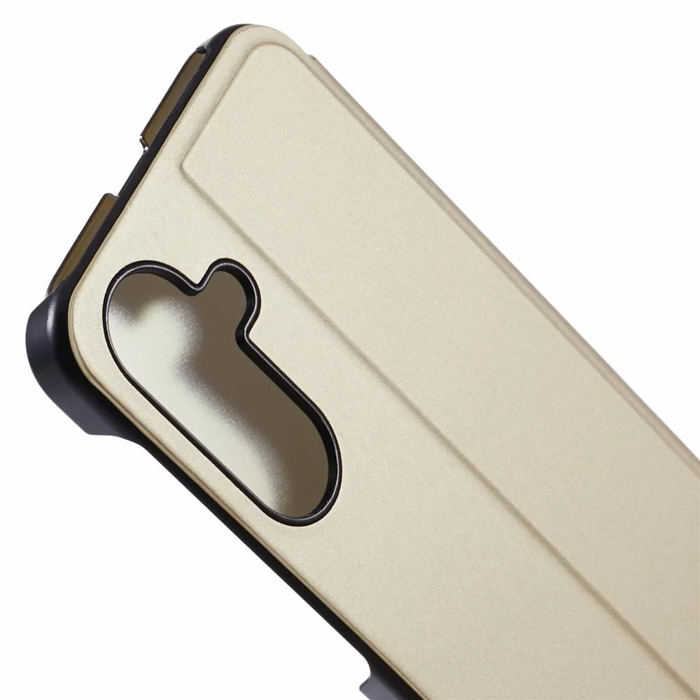 For Samsung Galaxy A36 5G Flip Leather Cover with Stand Full Body Protective Phone Case - Gold - 5