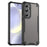 For Samsung Galaxy S25+ / S24+ Case PC+TPU Frosted Phone Back Cover - Black - 1