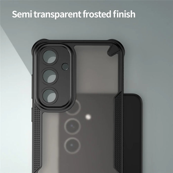 For Samsung Galaxy S25+ / S24+ Case PC+TPU Frosted Phone Back Cover - Black - 4