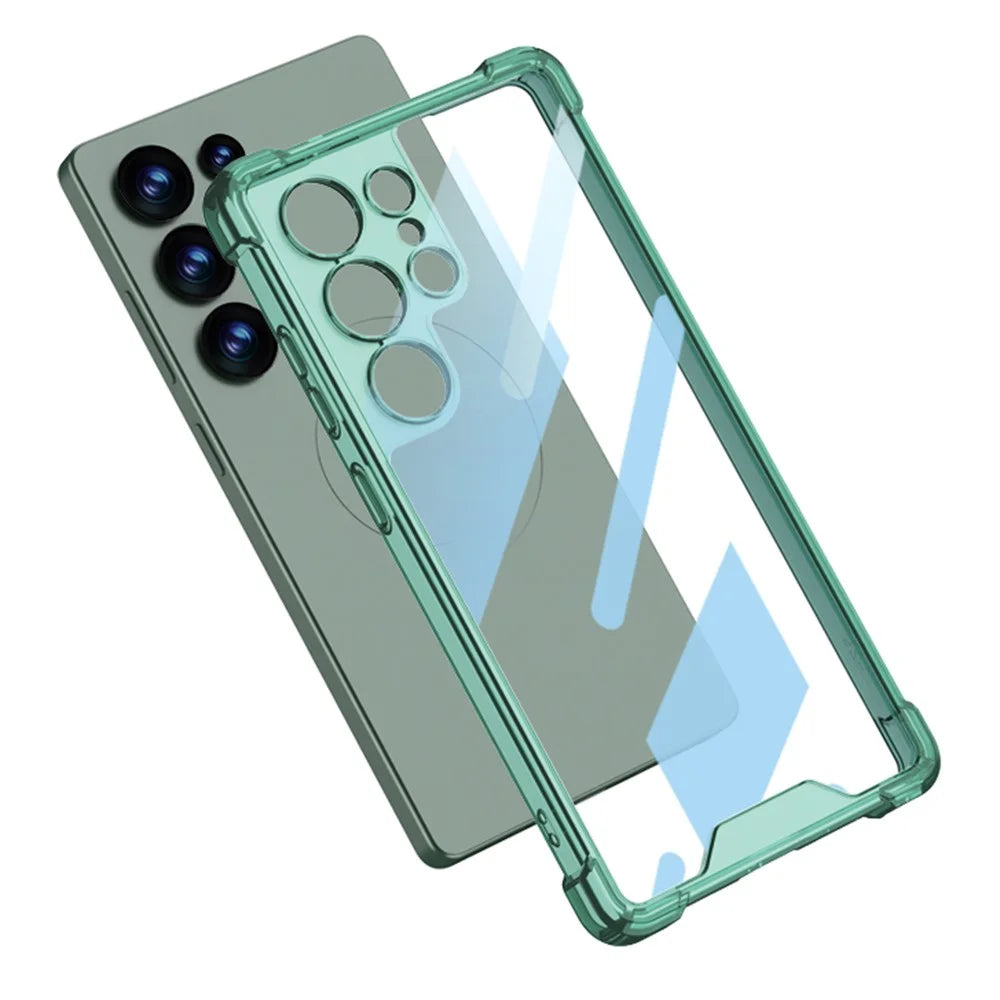 GKK For Samsung Galaxy S25 Ultra Case Airbag Anti Drop TPU+PC Phone Back Cover - Transparent - 4
