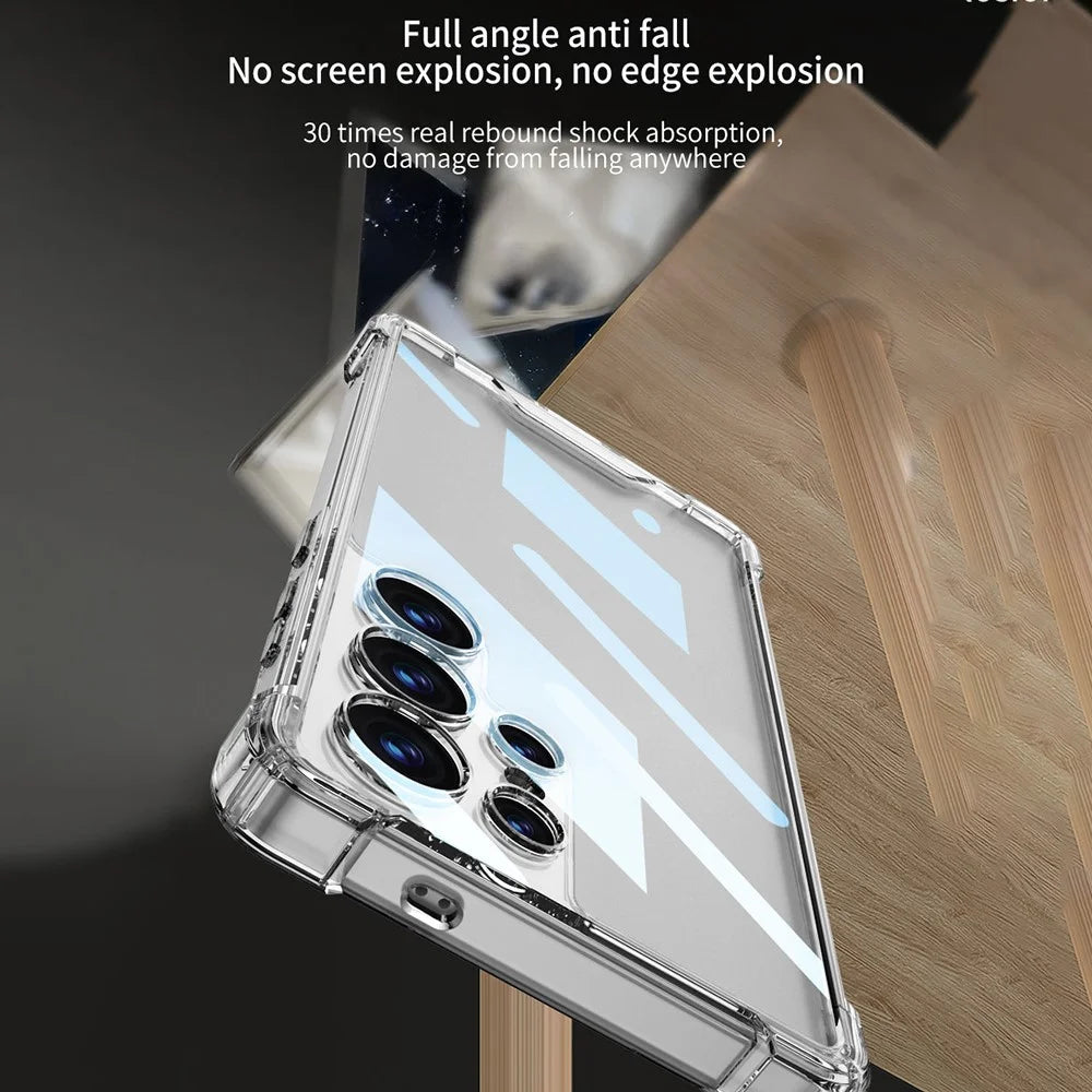 GKK For Samsung Galaxy S25 Ultra Case Airbag Anti Drop TPU+PC Phone Back Cover - Transparent - 5
