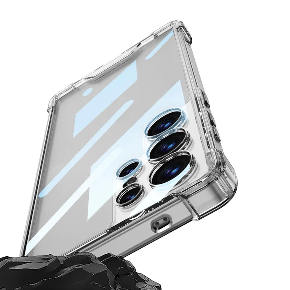 GKK For Samsung Galaxy S25 Ultra Case Airbag Anti Drop TPU+PC Phone Back Cover - Transparent - 7