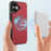 LC.IMEEKE For iPhone 16 Magnetic Case Compatible with MagSafe Leather+TPU Back Cover - Red - 7