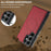LC.IMEEKE For Samsung Galaxy S24 Ultra Magnetic Case Leather+TPU Back Cover - Red - 6