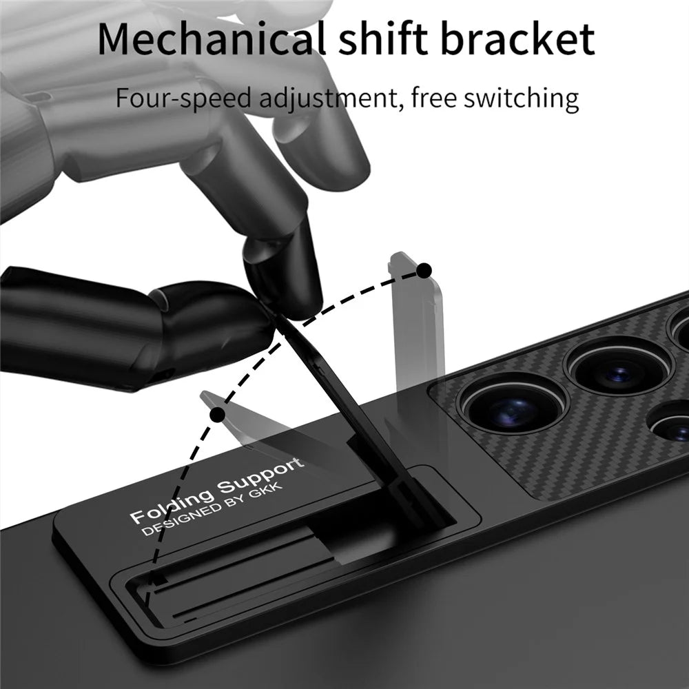 GKK For Samsung Galaxy S25 Ultra Case Slim Kickstand PC Phone Back Cover - Black - 2