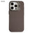 For iPhone 16 Pro Magnetic Case 600D Fine Carbon Fiber Texture Kickstand Phone Back Cover - Brown - 1