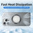 For iPhone 16 Pro Case Heat Dissipation Hollow Aluminium Alloy Phone Cover - Titanium - 6