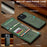 LC.IMEEKE L5 For iPhone 16 Pro Max Magnetic Phone Case Leather Back Cover with Detachable Card Holder - Green - 5