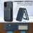 LC.IMEEKE L3 For iPhone 16 Magnetic Case Detachable Card Holder Leather+TPU Mobile Cover - Blue - 5