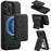 LC.IMEEKE L3 For iPhone 14 Pro Max Magnetic Case Detachable Card Holder Leather+TPU Mobile Cover - Black - 1