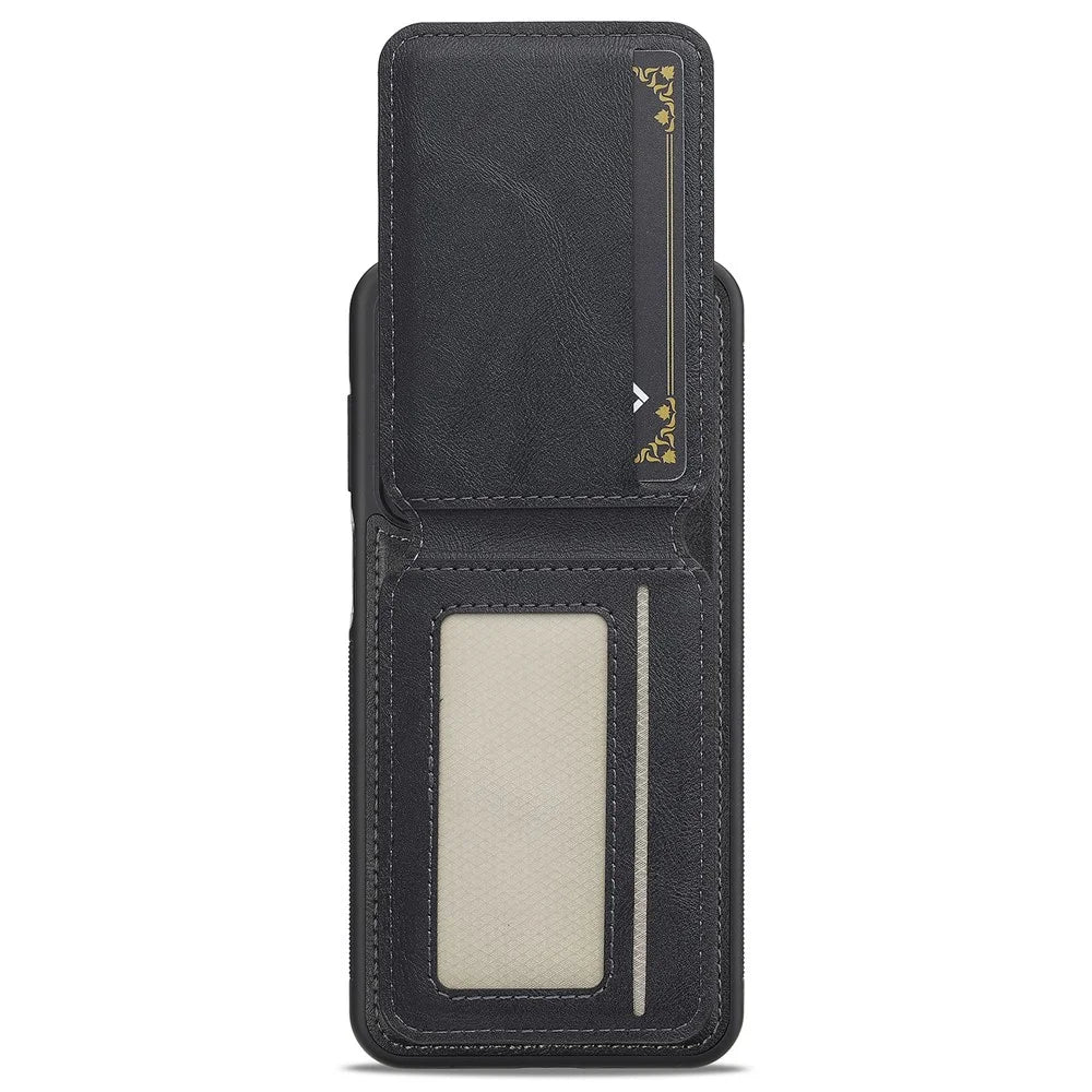 LC.IMEEKE L3 For Samsung Galaxy A35 5G Magnetic Case Detachable Card Holder Leather+TPU Mobile Cover - Black - 4