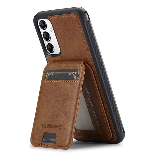 LC.IMEEKE L3 For Samsung Galaxy A34 5G Magnetic Case Detachable Card Holder Leather+TPU Mobile Cover - Brown - 2