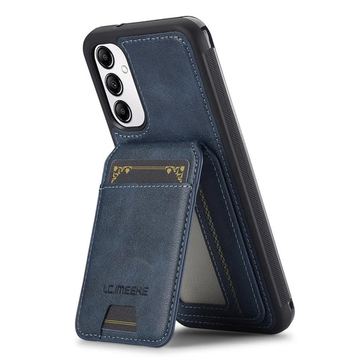 LC.IMEEKE L3 For Samsung Galaxy A14 4G / 5G Magnetic Case Detachable Card Holder Leather+TPU Mobile Cover - Blue - 2