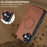 LC.IMEEKE L5 For iPhone 16 Plus Magnetic Phone Case Leather Back Cover with Detachable Card Holder - Brown - 4