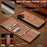 LC.IMEEKE L5 For iPhone 16 Plus Magnetic Phone Case Leather Back Cover with Detachable Card Holder - Brown - 5