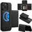 LC.IMEEKE L5 For iPhone 14 Pro Max Magnetic Phone Case Leather Back Cover with Detachable Card Holder - Black - 1