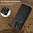LC.IMEEKE L5 For iPhone 14 Pro Max Magnetic Phone Case Leather Back Cover with Detachable Card Holder - Black - 5