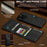 LC.IMEEKE L5 For iPhone 14 Pro Max Magnetic Phone Case Leather Back Cover with Detachable Card Holder - Black - 6