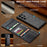 LC.IMEEKE L5 For Samsung Galaxy S24 Ultra Magnetic Phone Case Leather Back Cover with Detachable Card Holder - Black - 5