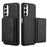 LC.IMEEKE L5 For Samsung Galaxy A14 4G / 5G Magnetic Phone Case Leather Back Cover with Detachable Card Holder - Black - 2