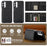 LC.IMEEKE L5 For Samsung Galaxy A14 4G / 5G Magnetic Phone Case Leather Back Cover with Detachable Card Holder - Black - 3