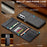 LC.IMEEKE L5 For Samsung Galaxy A14 4G / 5G Magnetic Phone Case Leather Back Cover with Detachable Card Holder - Black - 5