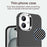 For iPhone 16 Case Cell Phone Hybrid Back Cover Carbon Fiber Texture - Black - 5